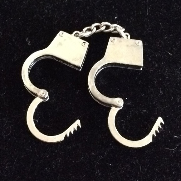 Miniature silver handcuffs with 2 keys - Picture 4 of 8
